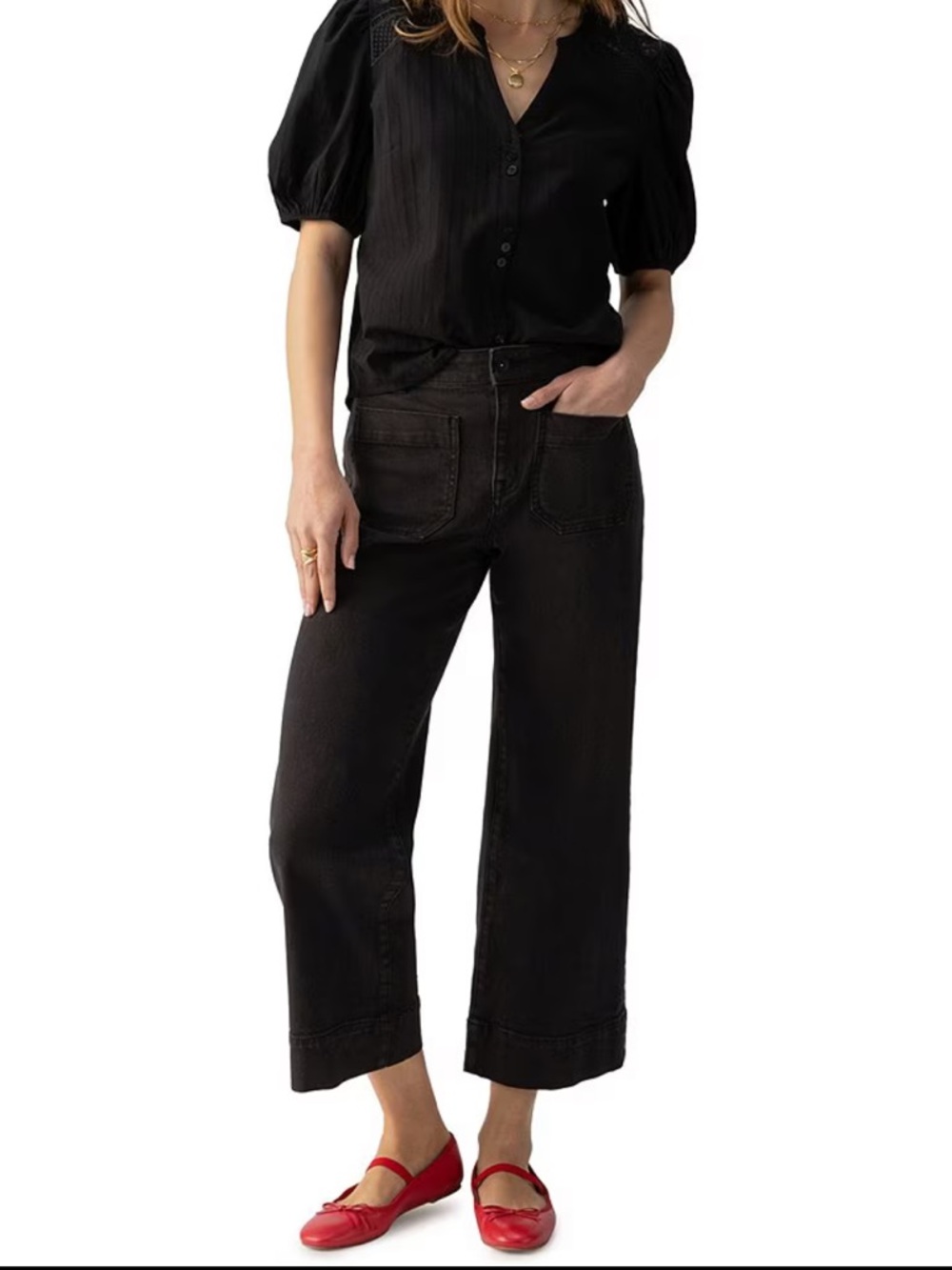 Sanctuary Denim Marine Crop Wide Leg Jeans